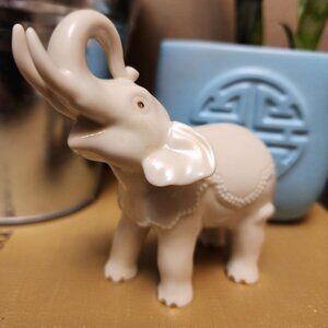Lenox Elephant Figurine Handcrafted Porcelain White